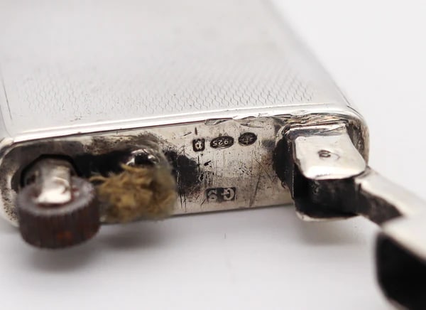 SARASTRO 1929 Pforzheim Deco Everest Pocket Lighter In .925 Sterling Silver (1 of 5)