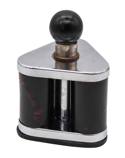 Dunhill 1935 Art Deco Triangular Desk Silent Lighter In Chrome Bakelite And Catalin (1 of 5)