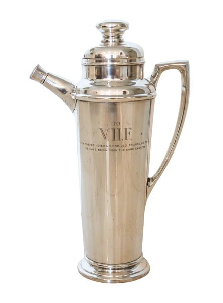 J E Caldwell Co 1920 Art Deco Very Rare Cocktail Shaker In Solid Sterling Silver (1 of 5)