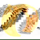 Vintage Diamond Panther 18K Gold Wide Cuff Bangle Bracelet