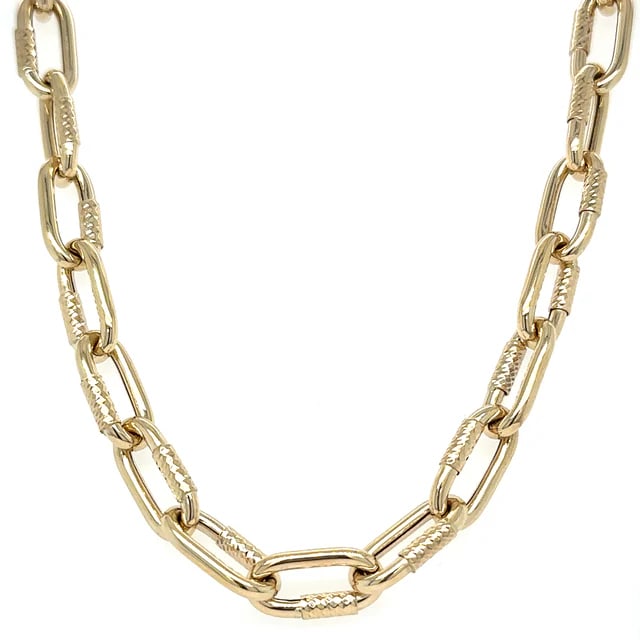 14KT YELLOW GOLD PAPERCLIP 18" NECKLACE: 14KT YELLOW GOLD PAPERCLIP 18" NECKLACE14KT GOLD WT. APPROX. 17.40 GRAM