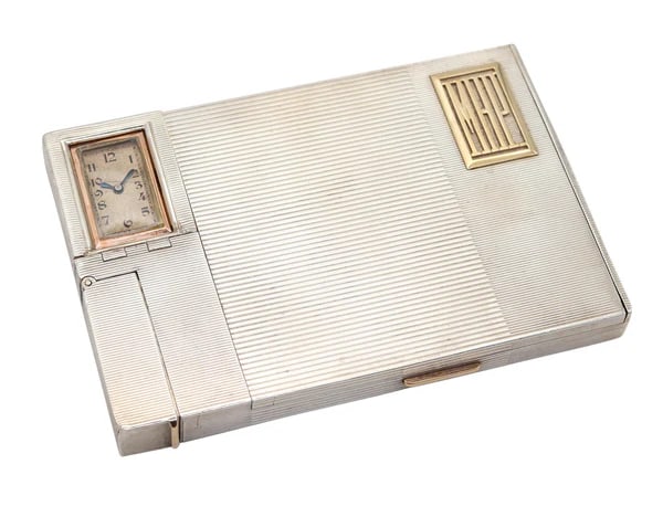 ASPREY & CO. London 1936 Compendium Case Watch Lighter Case In .925 Sterling (1 of 5)
