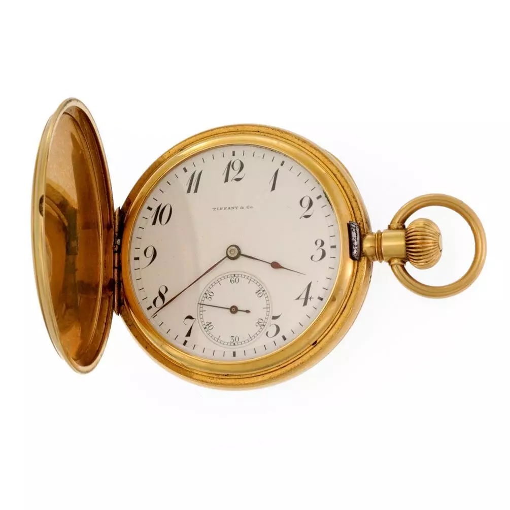 Tiffany & Co. Vintage 18k Yellow Gold Full Hunter Hand Wind Pocket Watch (1 of 5)