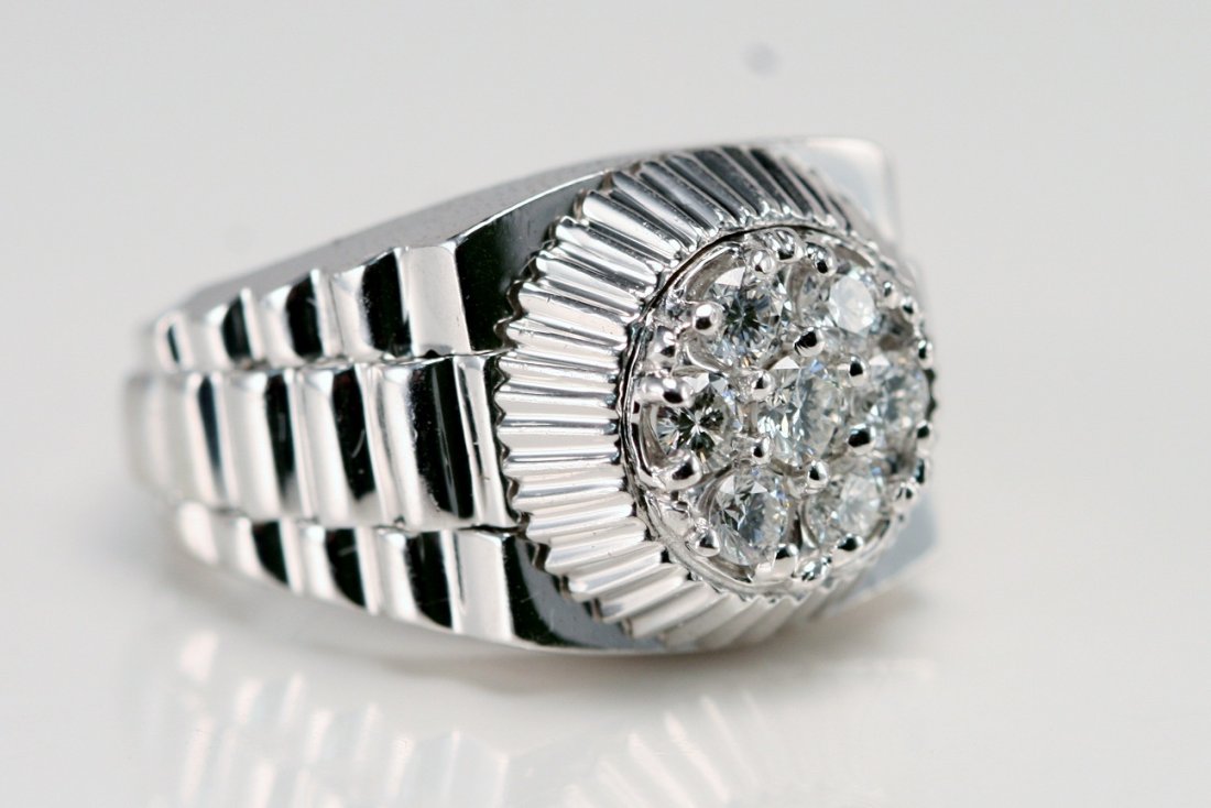 14k Wt Gold Mens Diamond Rolex Ring Mar 06 2013 Platinum Auction Group In Fl