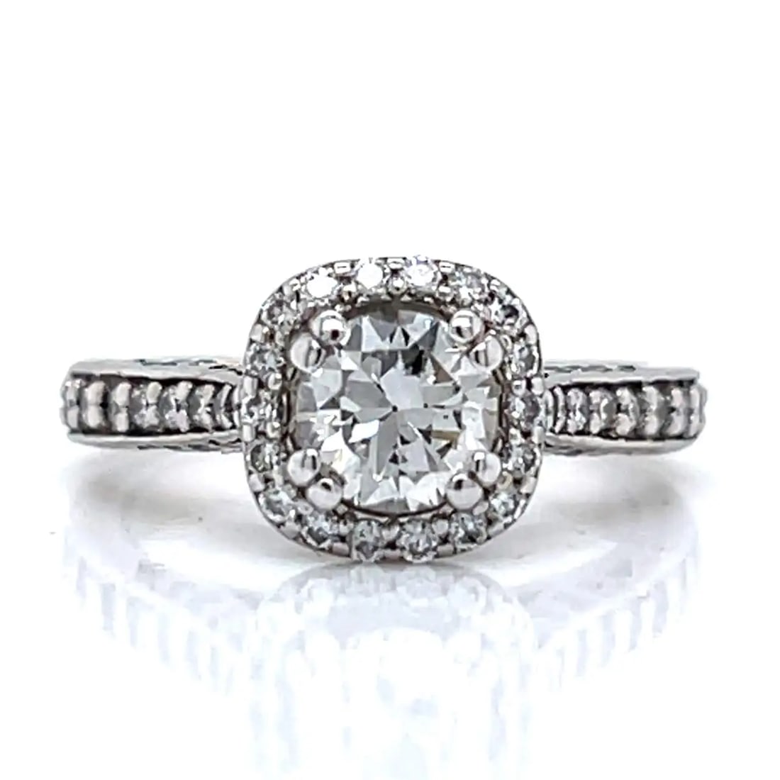 18K White Gold 0.65 Ct. Diamond Engagement Ring (1 of 4)