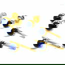 TIFFANY & CO. Schlumberger 18K Cufflink, Buttons, and Tie Clip Set