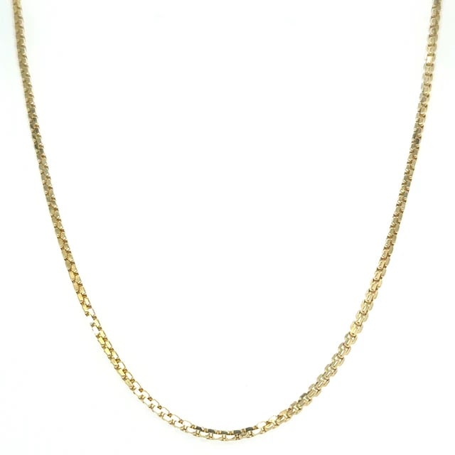 14KT YELLOW GOLD BOX CHAIN 20" (1 of 2)