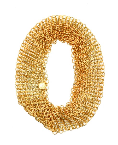 TIFFANY & CO. 1982 Elsa Peretti Mesh Bracelet in 18Kt Gold Vermeil Over Sterling (1 of 4)