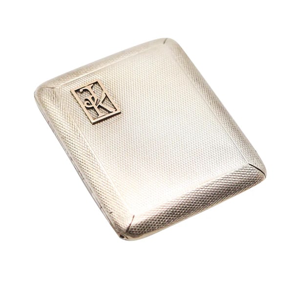 ASPREY & CO. 1925 London Art Deco Mechanical Vesta Box In .925 Sterling (1 of 4)