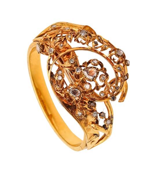 TIFFANY & Co. 1880 Victorian Bracelet In 14Kt Yellow Gold With Rose Cut Diamonds (1 of 5)