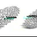 Paladium 11.00 Ct. Diamond & Emerald Ring