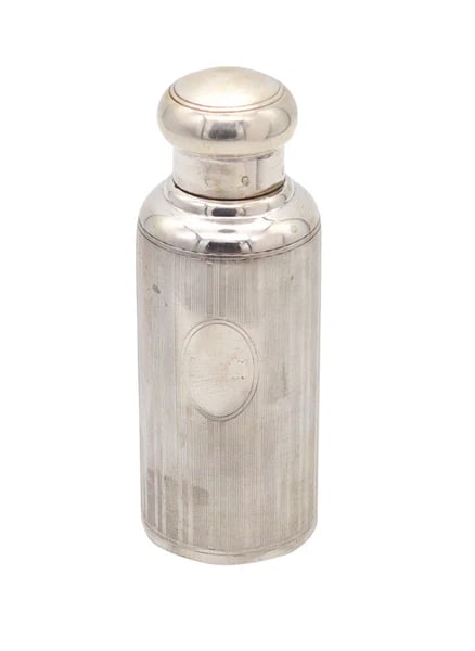 TIFFANY & CO. 1920 Art Deco Perfume Flask Bottle In Solid 925 Sterling Silver (1 of 4)