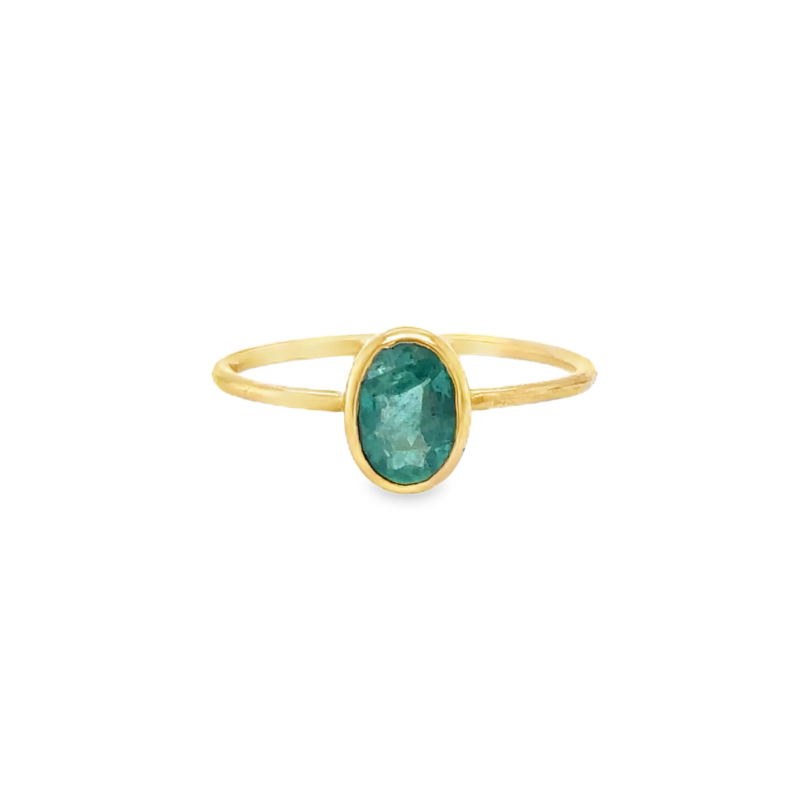 14KT YELLOW GOLD EMERALD RING (1 of 4)