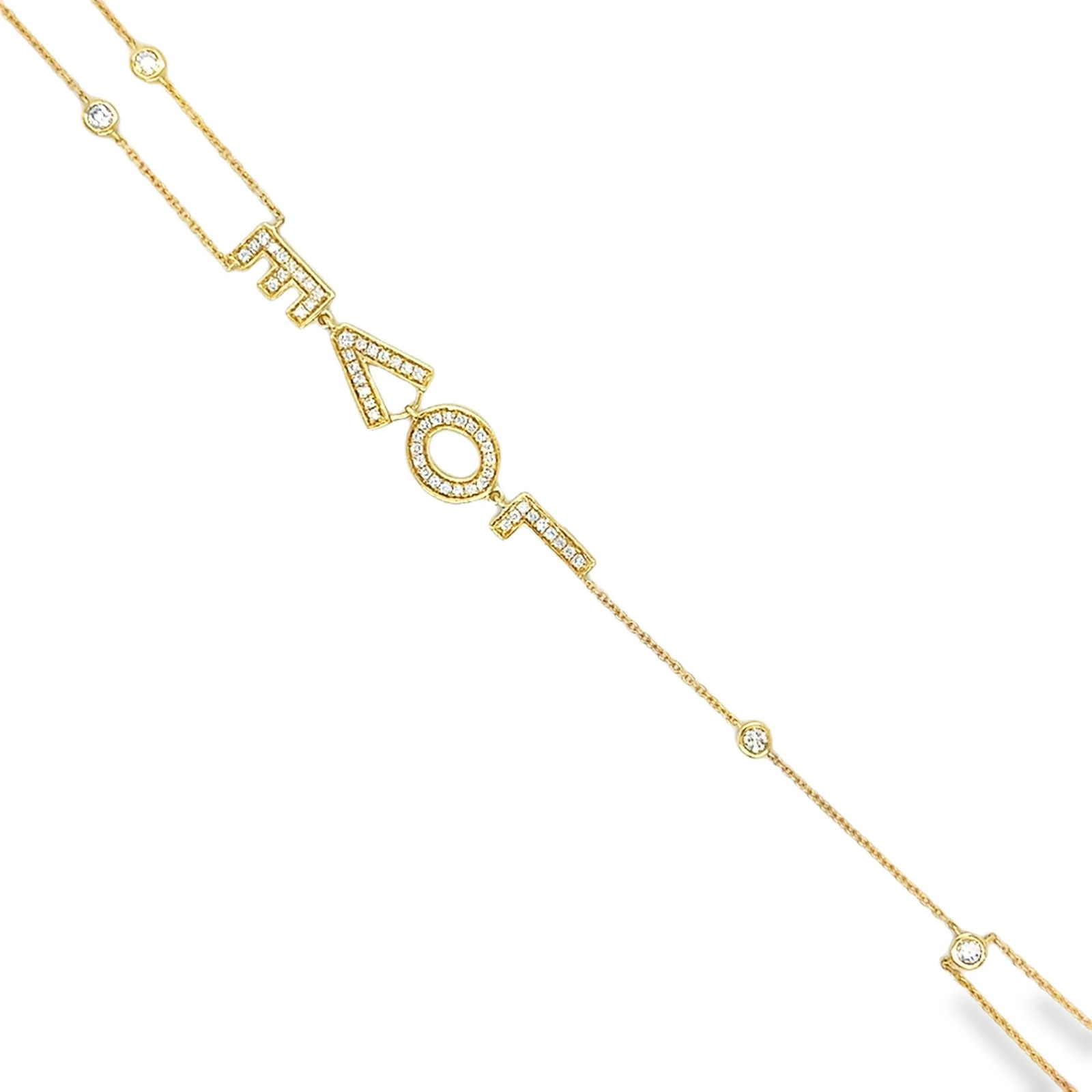 14KT YELLOW GOLD DIAMONDS HAND CHAIN: 14KT YELLOW GOLD DIAMONDS HAND CHAIN14KT GOLD WT. APPROX. 3.15 GRAMDIAMOND WT. APPROX. 0.42 CARAT/ 57 PCSWRIST TO FINGER LENGTH APPROX. 3.5 INCHES LONGWRIST LENGTH APPROX. 7 INCHES LONG (6.5 INCHES