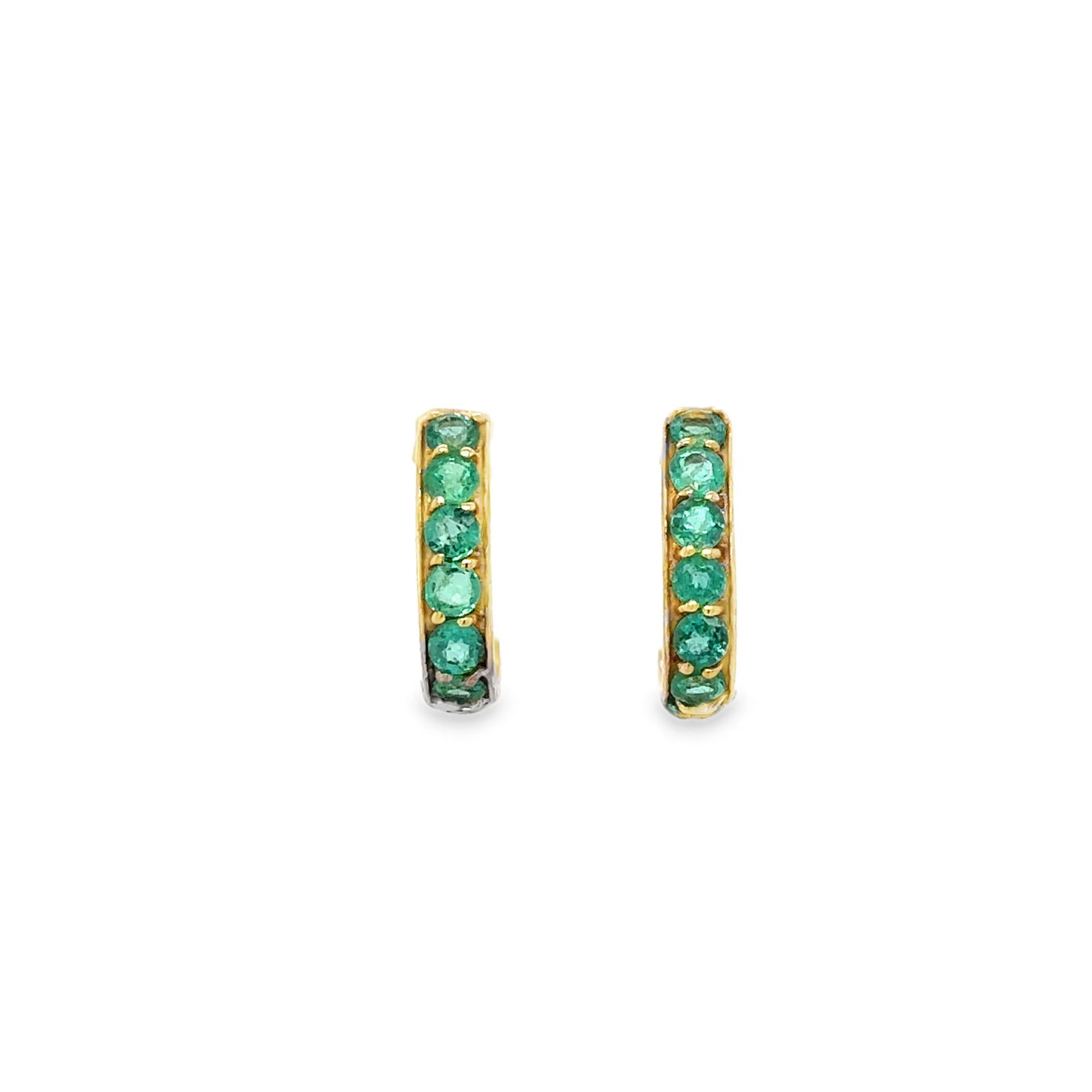 14KT YELLOW GOLD EMERALD EARRING (1 of 2)