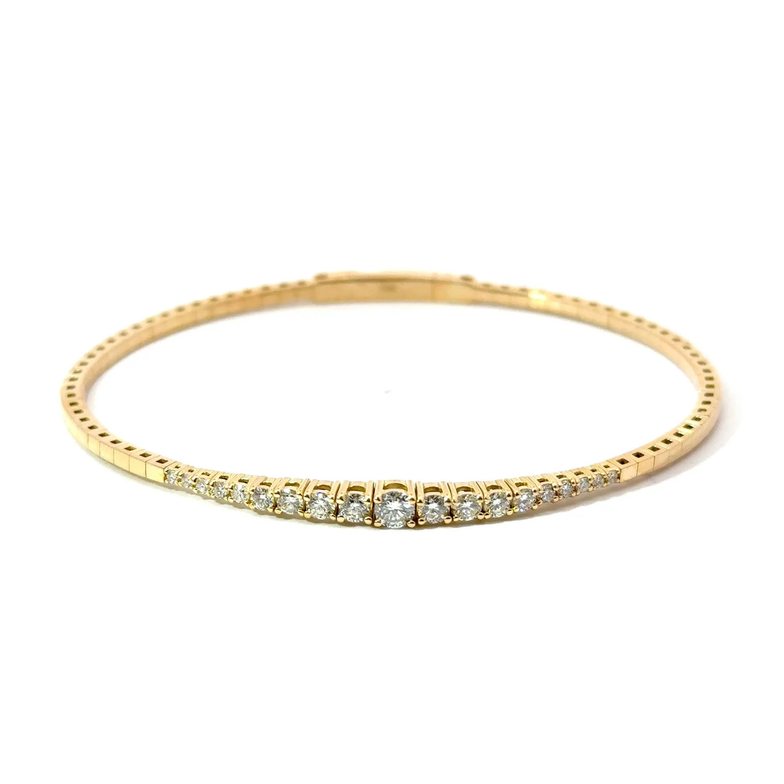 18KT GOLD DIAMOND BANGLE (1 of 4)