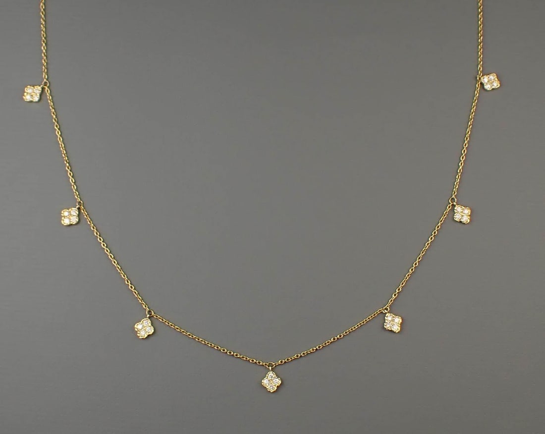DIAMOND AND 14K YELLOW GOLD NECKLACE (1 of 4)