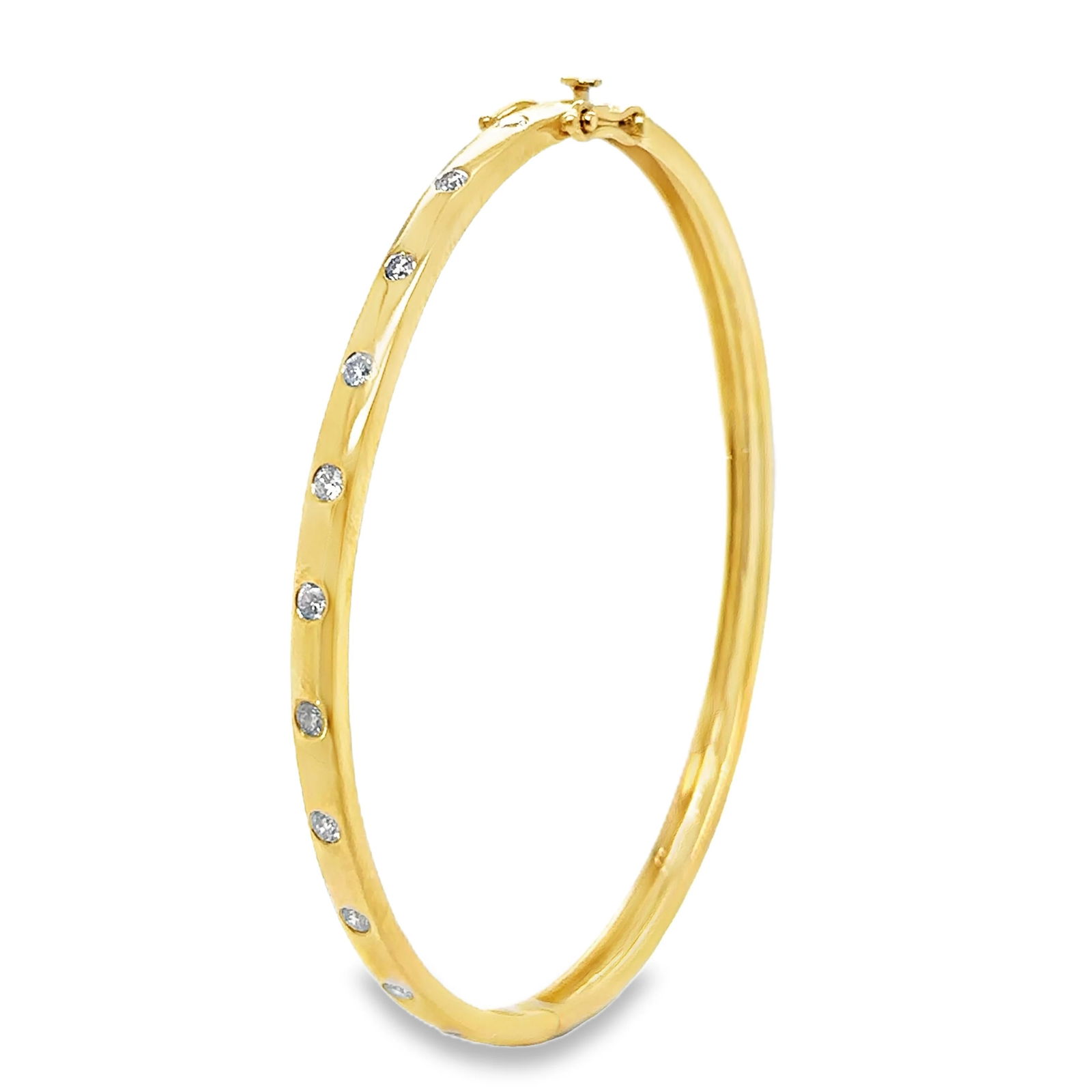 18KT GOLD DIAMOND BANGLE - 2
