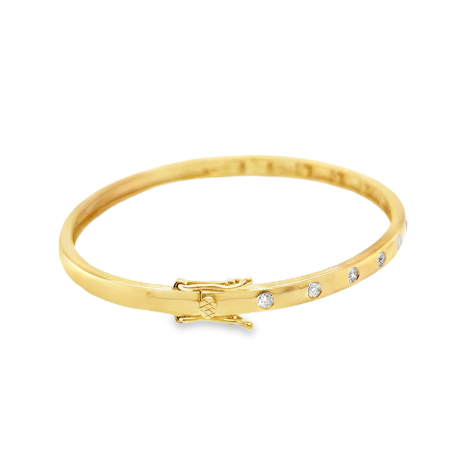 18KT GOLD DIAMOND BANGLE - 4