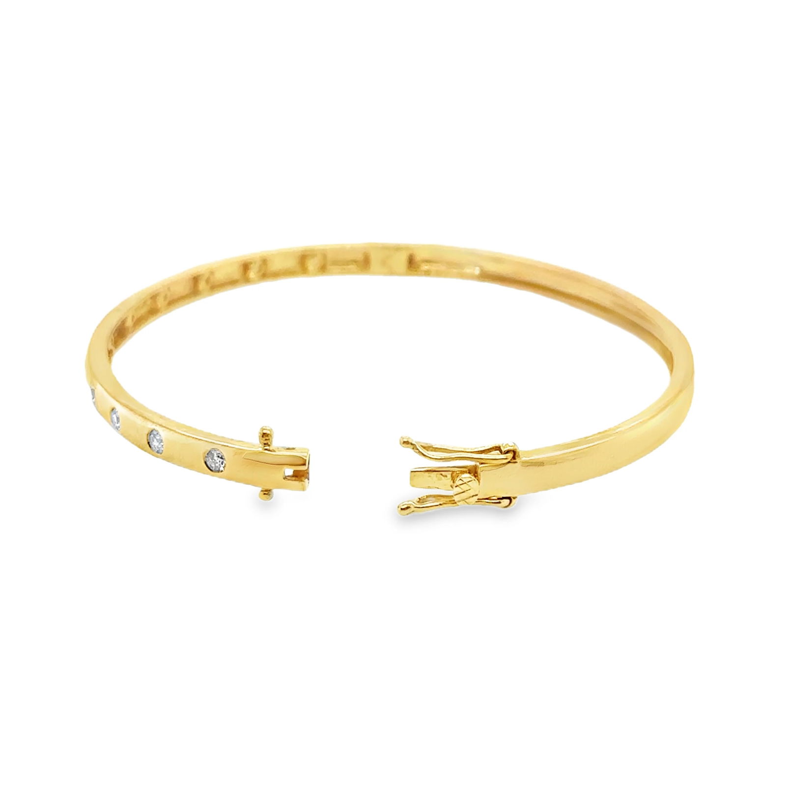 18KT GOLD DIAMOND BANGLE - 5
