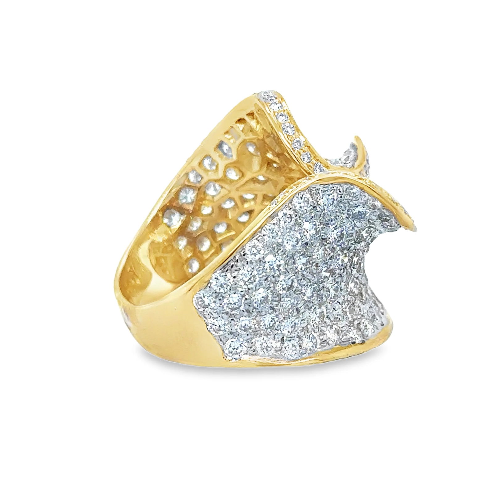 14KT GOLD DIAMOND RING - 4