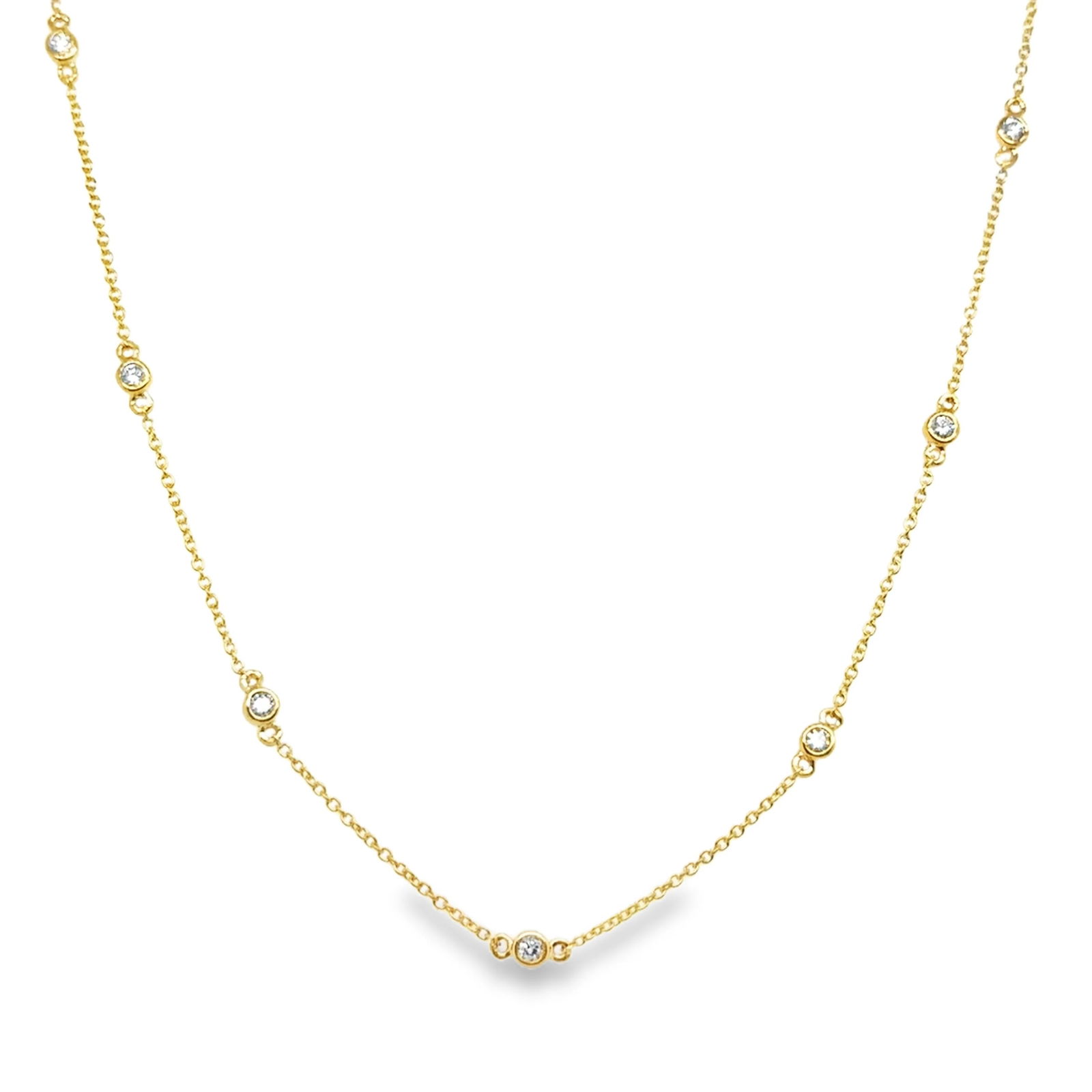 18KT GOLD DIAMOND BY THE YARD NECKLACE (1 of 3)