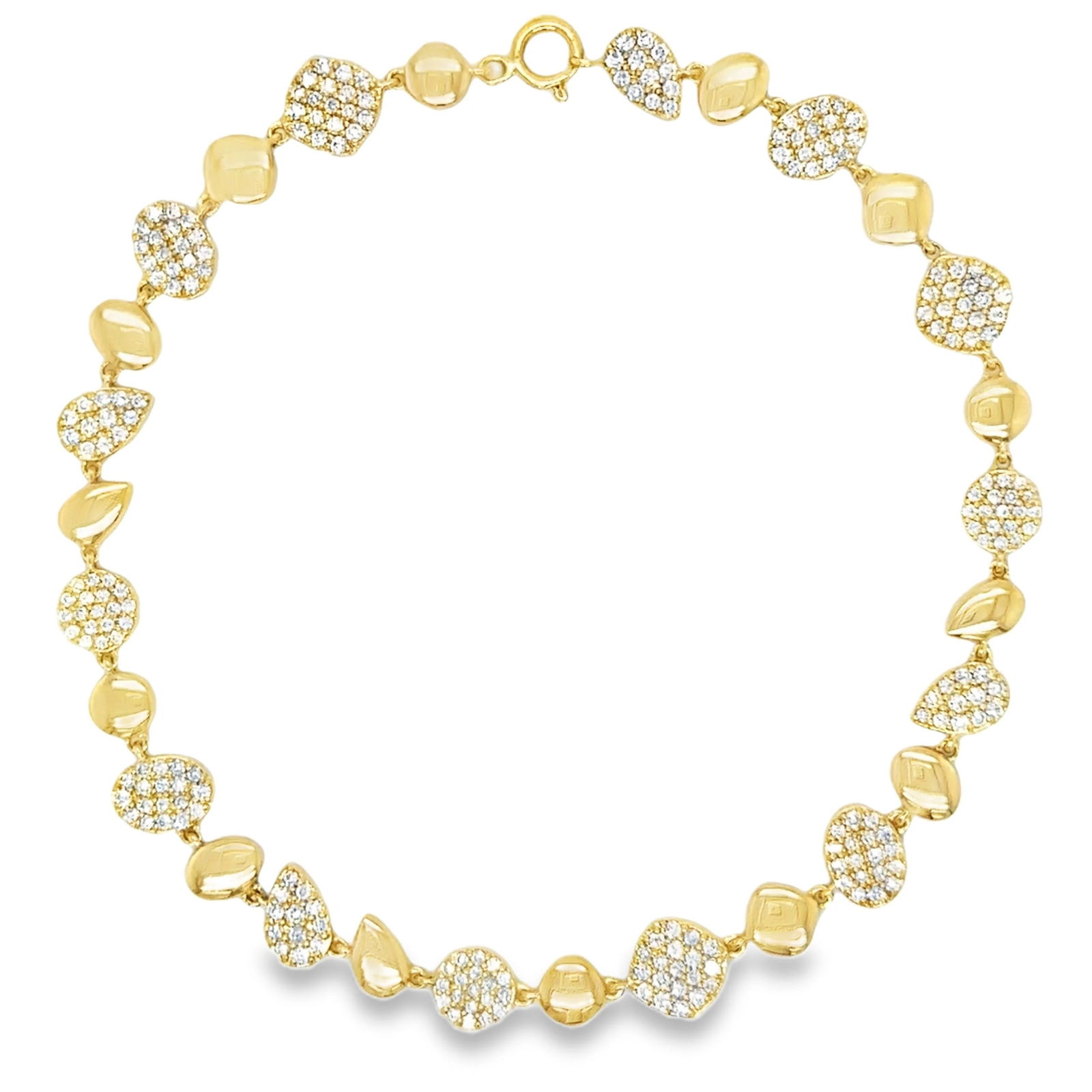 14KT YELLOW GOLD DIAMOND BRACELET (1 of 4)