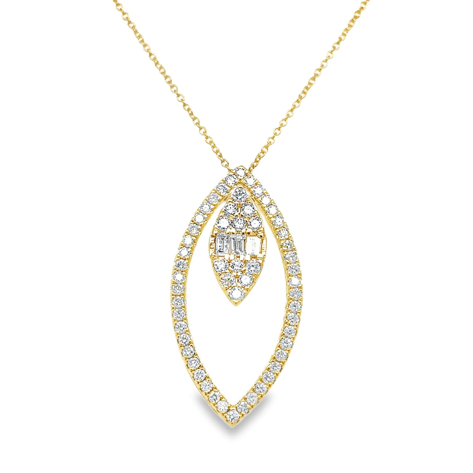 18KT GOLD DIAMOND NECKLACE (1 of 3)