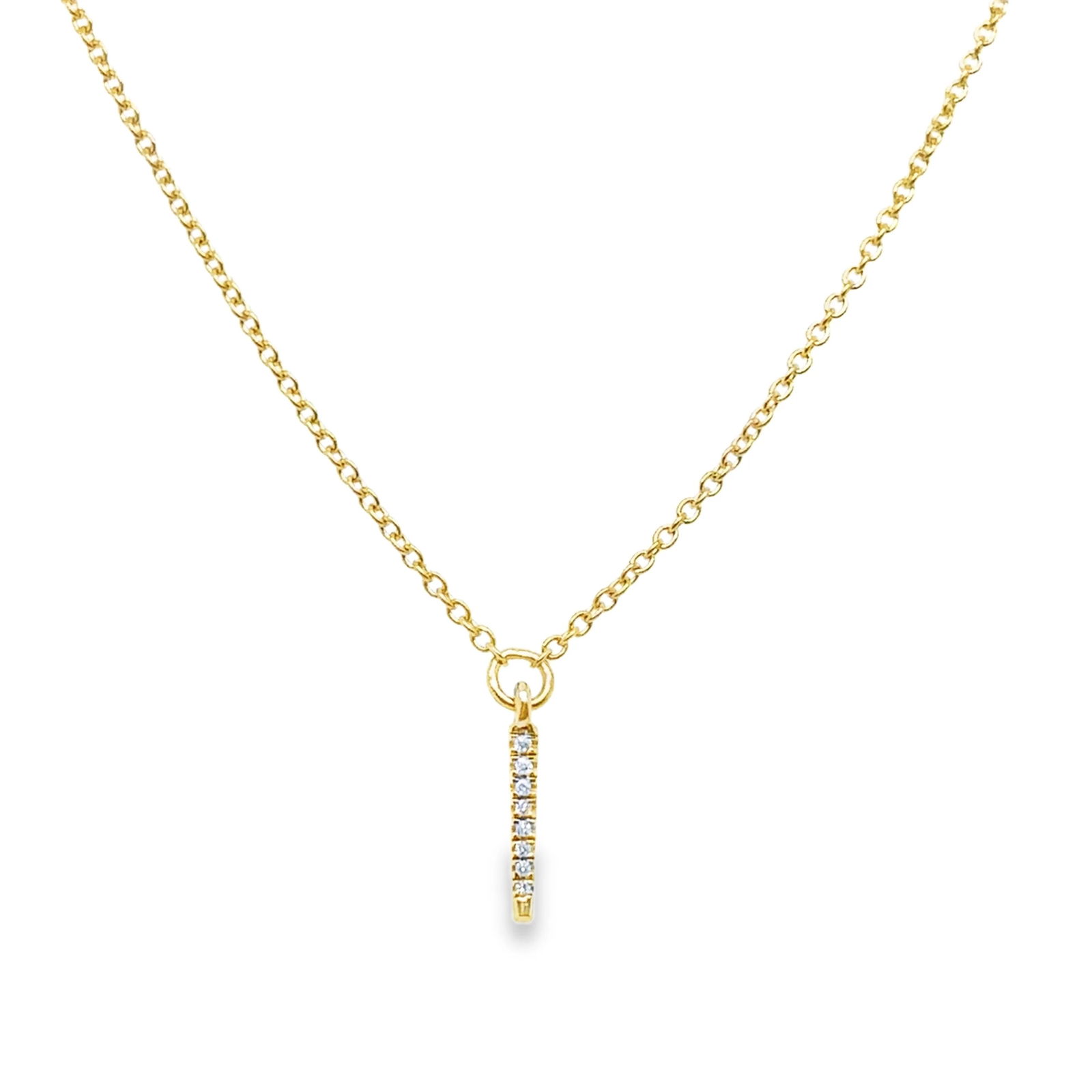 18KT GOLD DIAMOND NECKLACE (1 of 3)