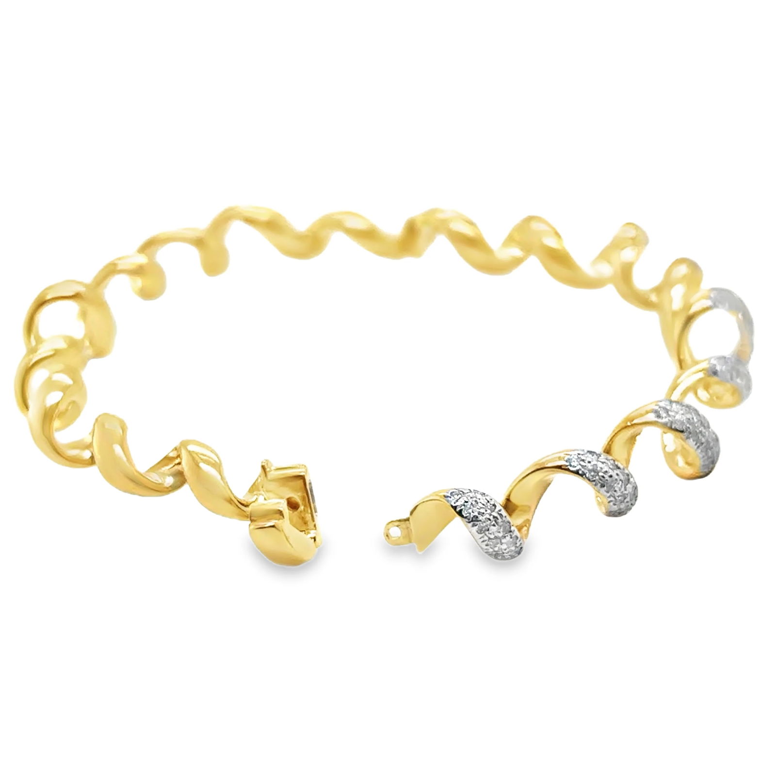 14KT GOLD DIAMONDS BANGLE - 5