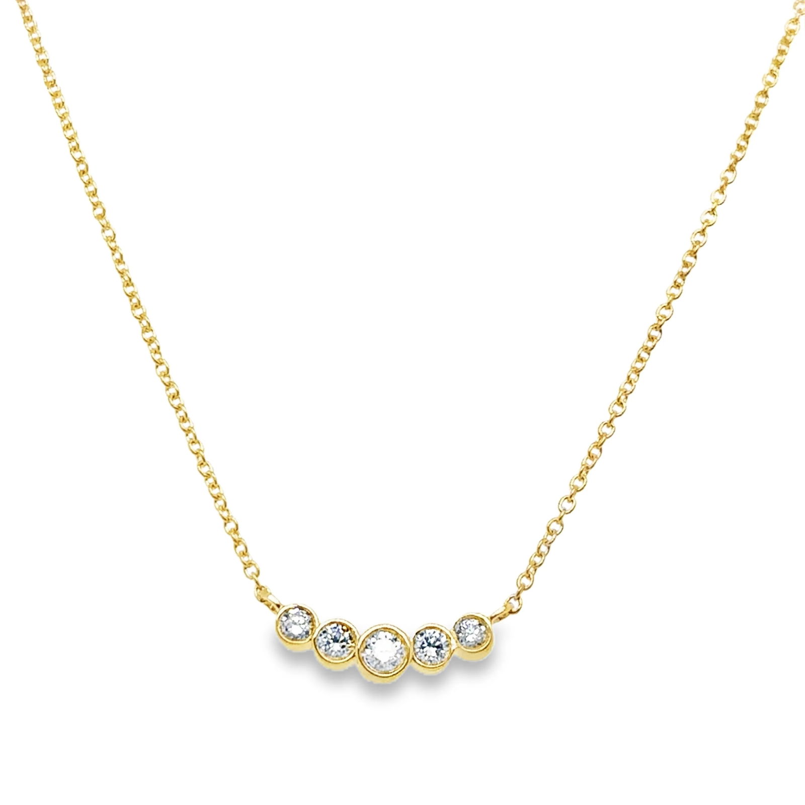 18KT GOLD DIAMOND NECKLACE (1 of 3)