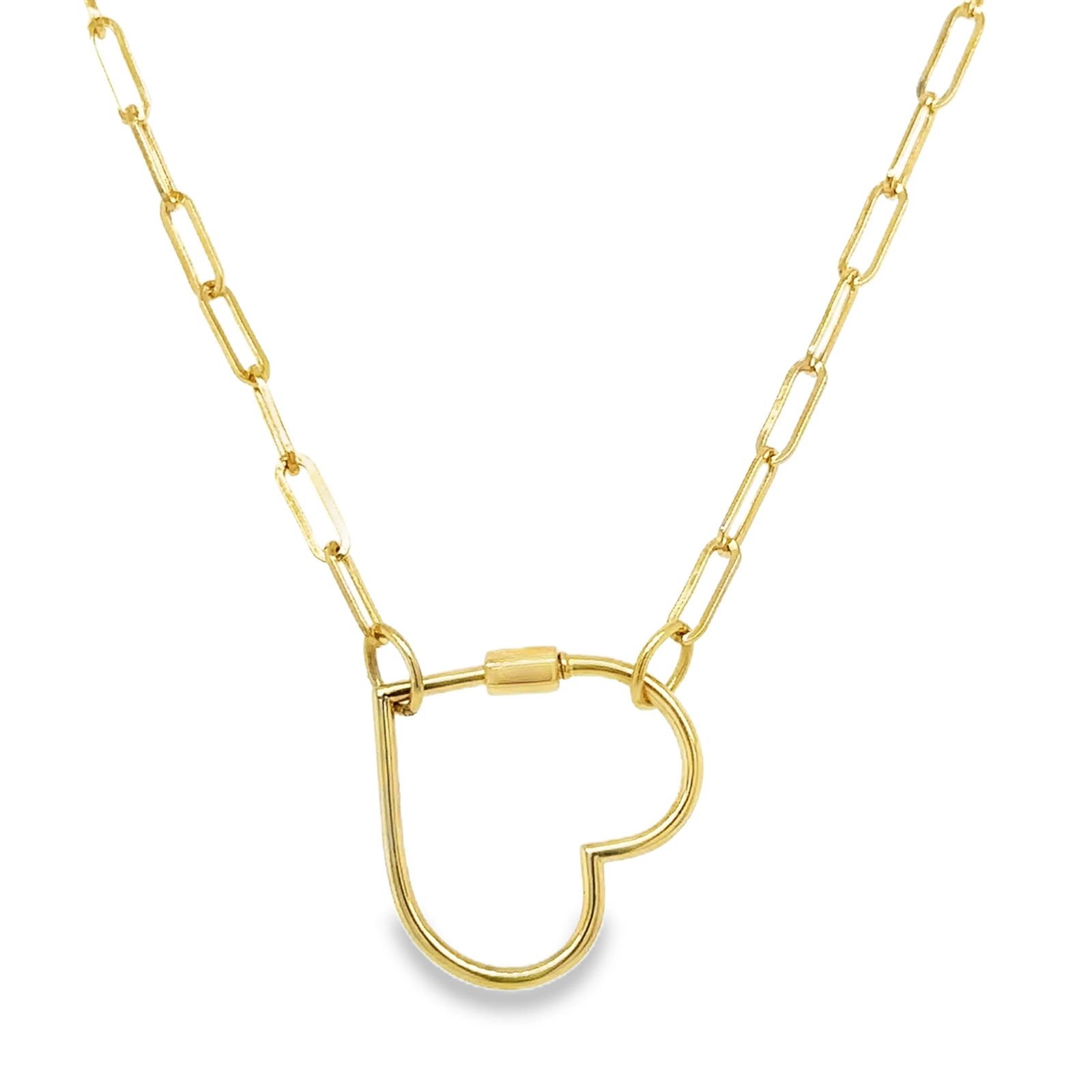 14KT GOLD HEART LOCK NECKLACE: 14KT GOLD HEART LOCK NECKLACE 18"14KT GOLD WT. APPROX. 3.25 GRAMLENGTH: 18 INCH
