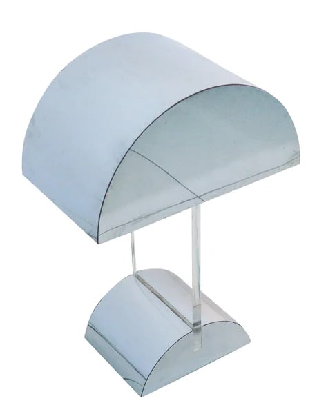 PIERRE CARDIN 1970 French Modernist Lucite & Aluminum Statement Table Lamp (1 of 6)