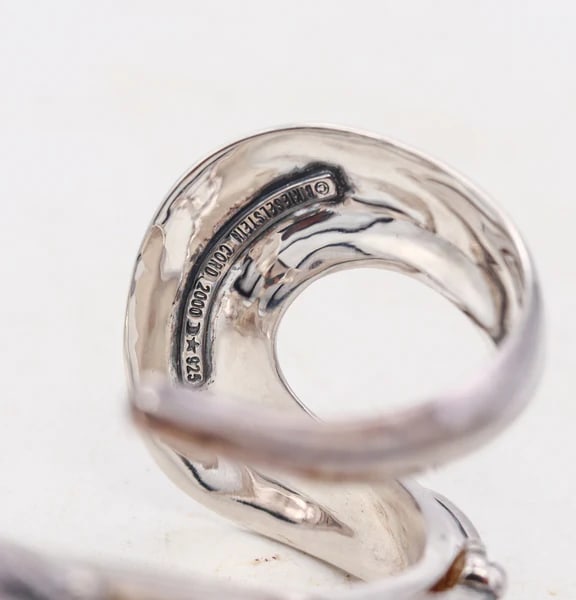 Kieselstein Cord double Alligators bangle cuff in solid .925 Sterling Silver - 4