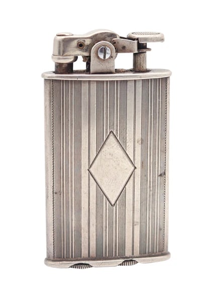 RONSON 1928 Junior Sport First Thumb Model Petrol Lighter In .925 Sterling Silver (1 of 6)