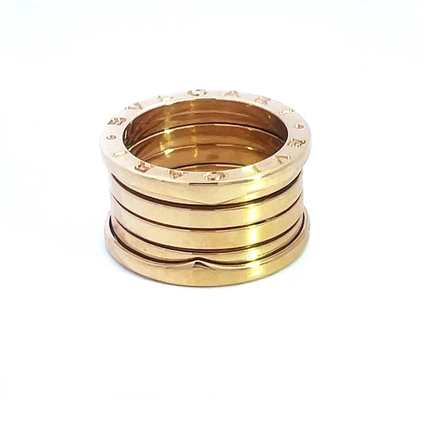 Bvlgari B Zero.1 Gold Band 5 Rows 18k Yellow Tubogas Style Size 52 (1 of 6)