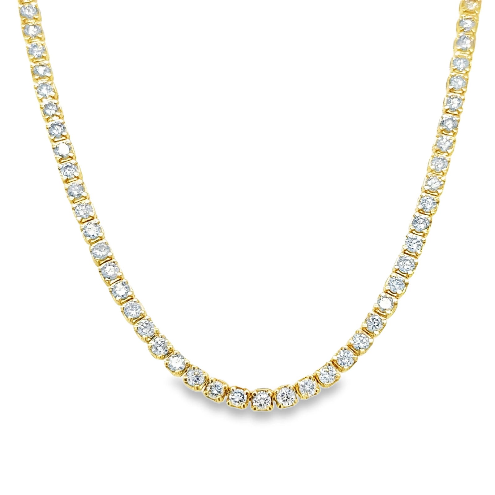 14KT YELLOW GOLD DIAMOND TENNIS NECKLACE (1 of 3)