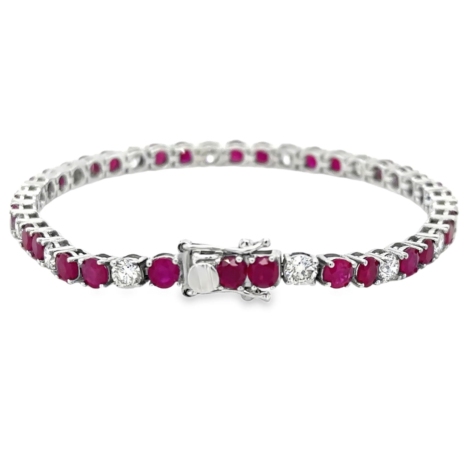 14KT GOLD DIAMOND AND RUBY BRACELET - 3