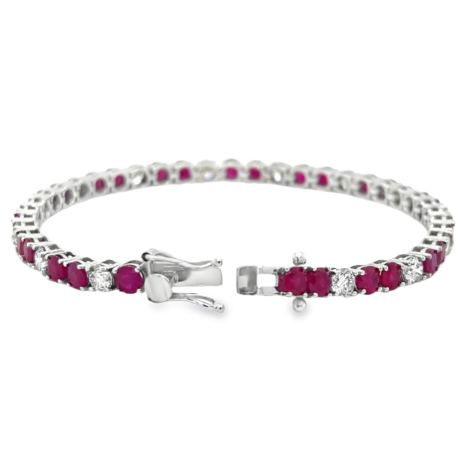 14KT GOLD DIAMOND AND RUBY BRACELET - 4