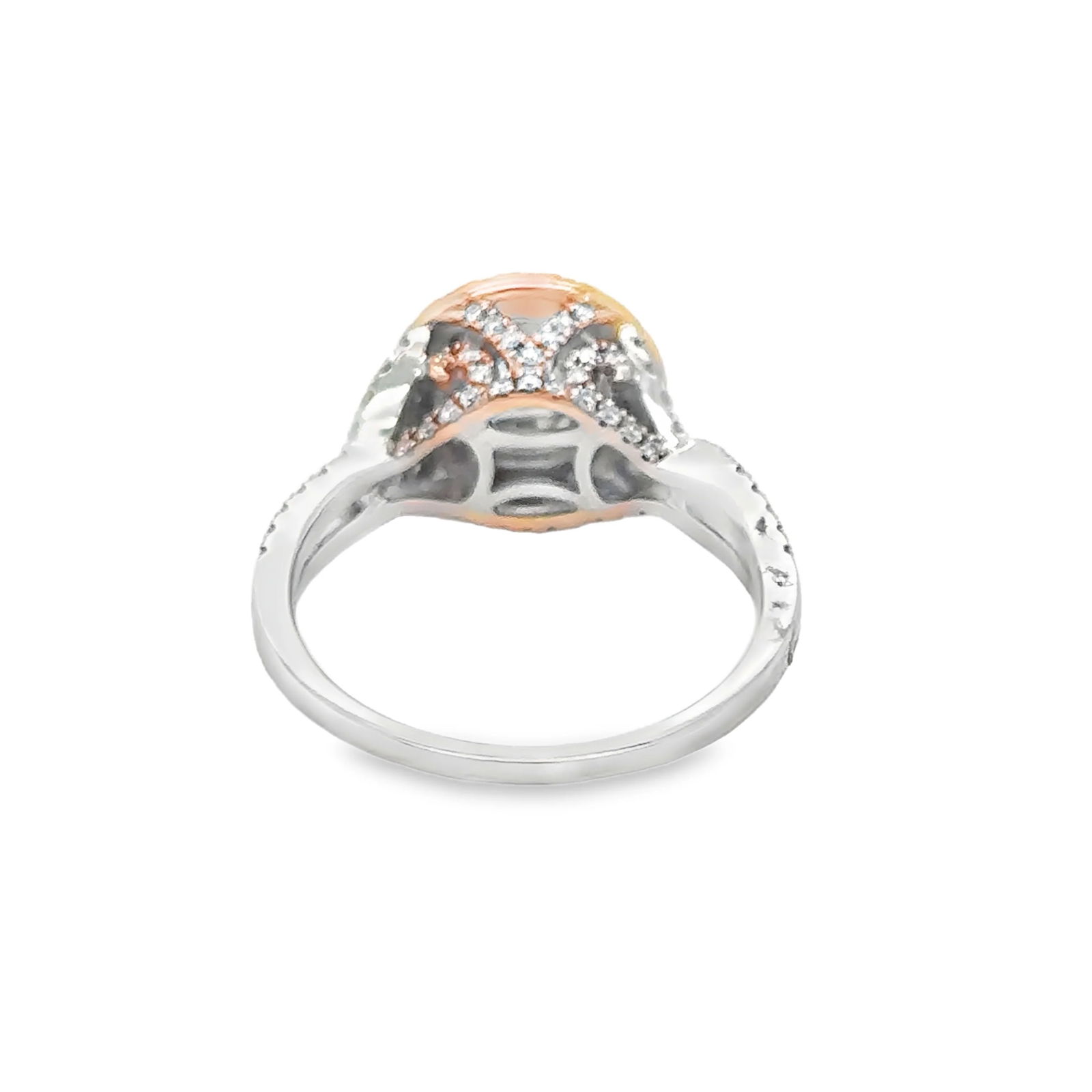 14KT GOLD TWO TONE DIAMOND RING - 3