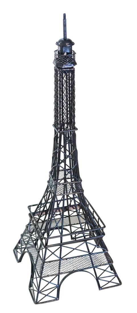 TOUR EIFFEL 1935 French Decorative Tall Tower Sculpture In Painted Steel: An oversized sculpture of Tour EiffelThis is a beautiful tall sculpture of the tour Eiffel created in Europe during the mid-century period, back in 1950. Most probably hand-crafted in France with soli