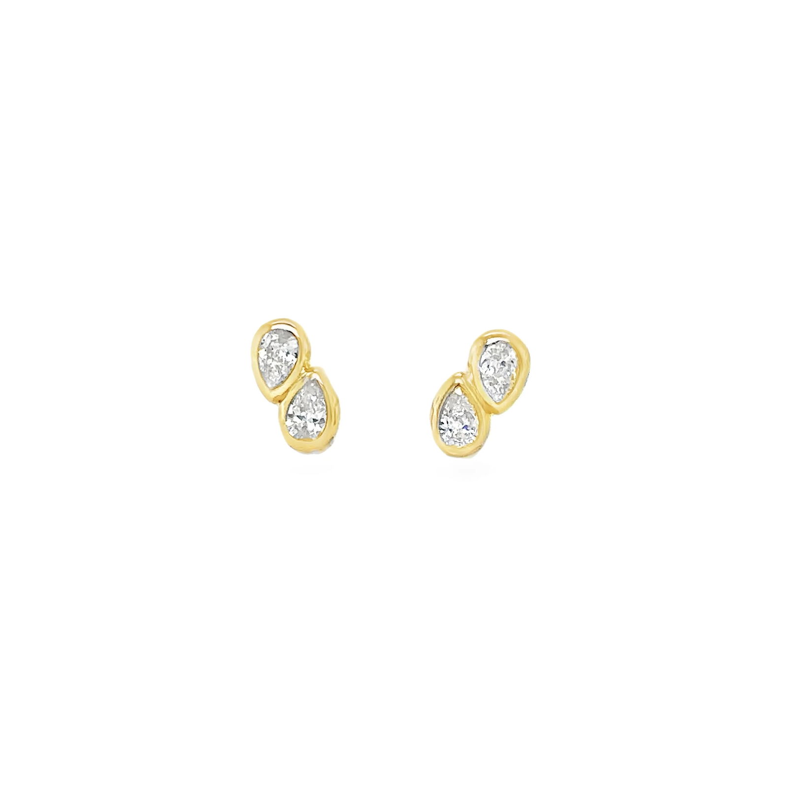 14KT YELLOW GOLD DIAMOND EARRING (1 of 2)