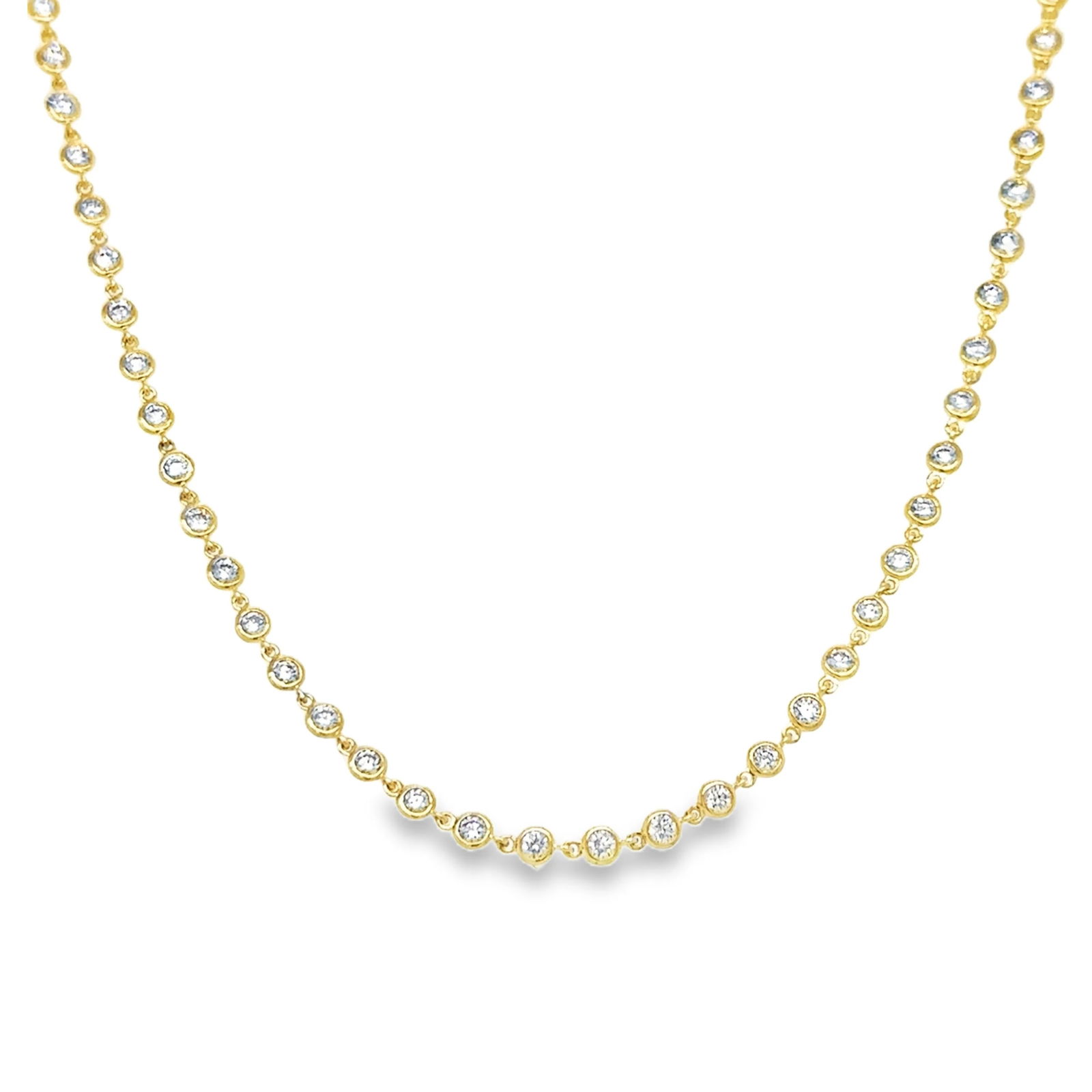 14KT YELLOW GOLD DIAMOND NECKLACE (1 of 2)