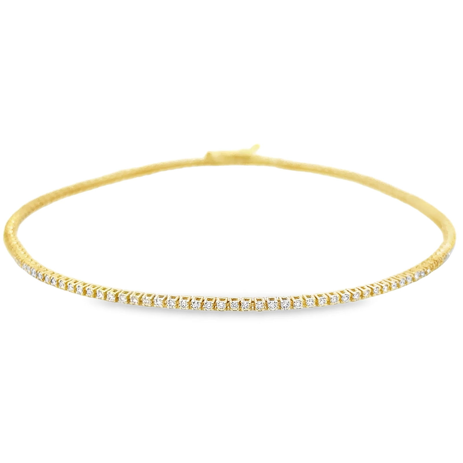 14KT GOLD DIAMOND TENNIS BRACELET 1.00 CT (1 of 4)