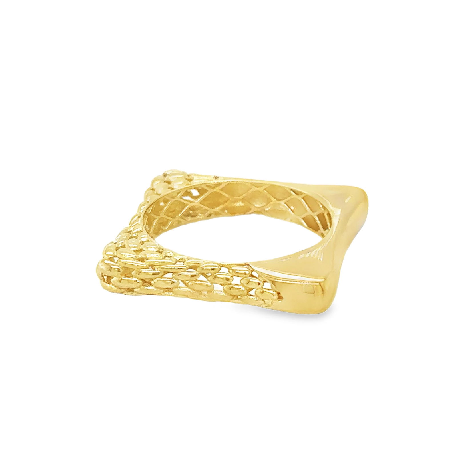 14KT YELLOW PLAIN GOLD RING - 2