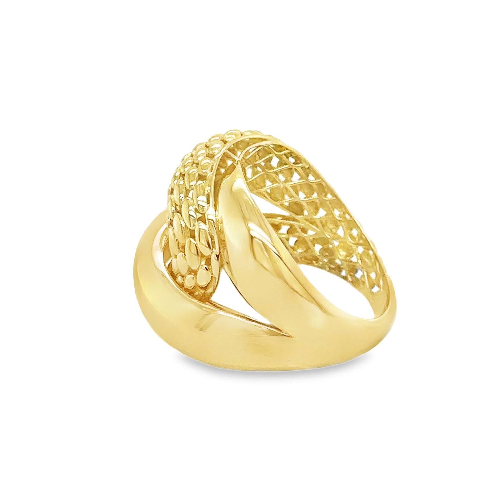 14KT YELLOW PLAIN GOLD RING - 2
