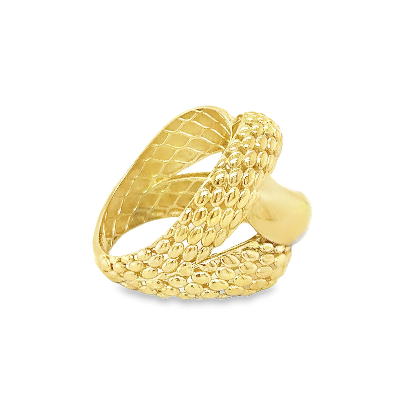 14KT YELLOW PLAIN GOLD RING - 3