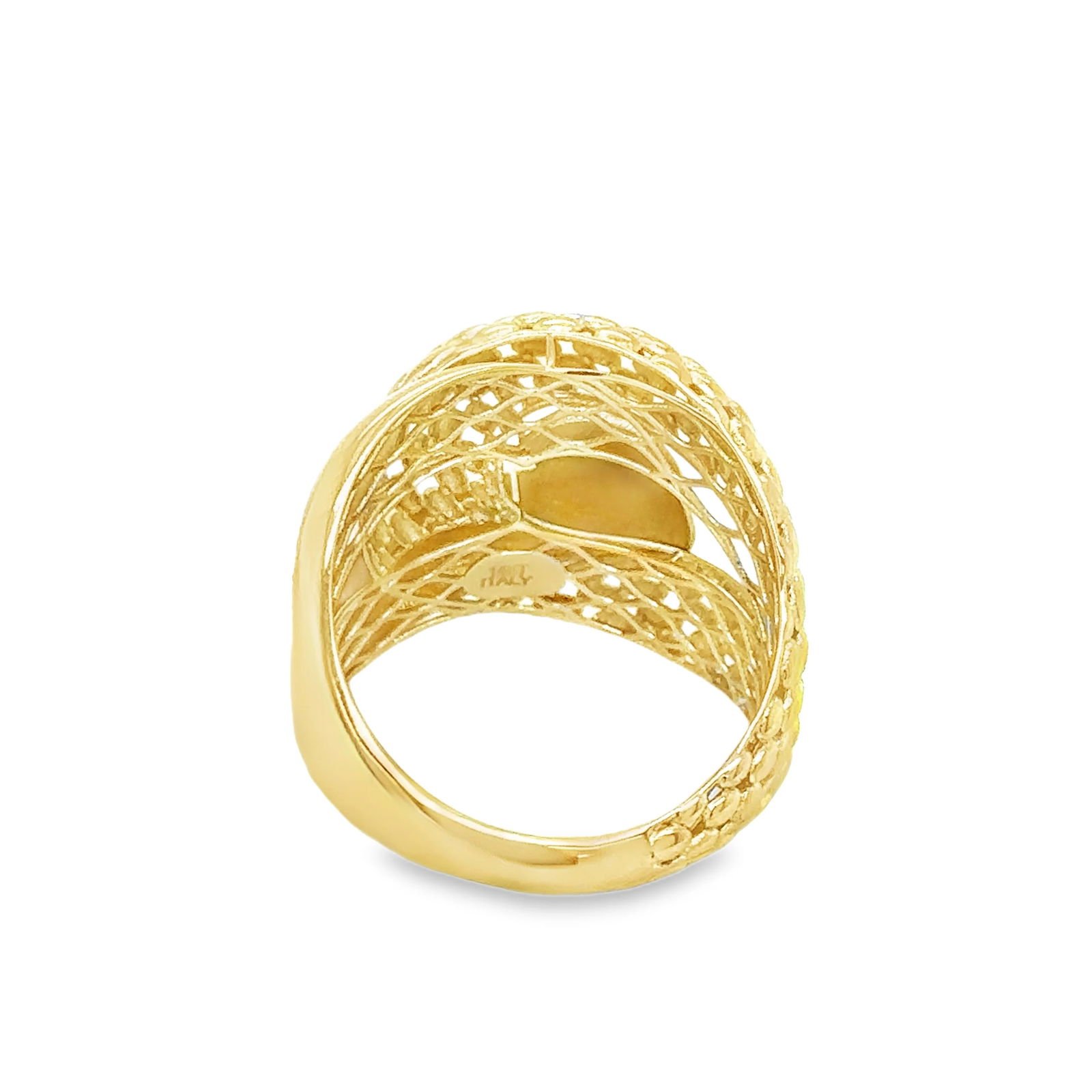 14KT YELLOW PLAIN GOLD RING - 4