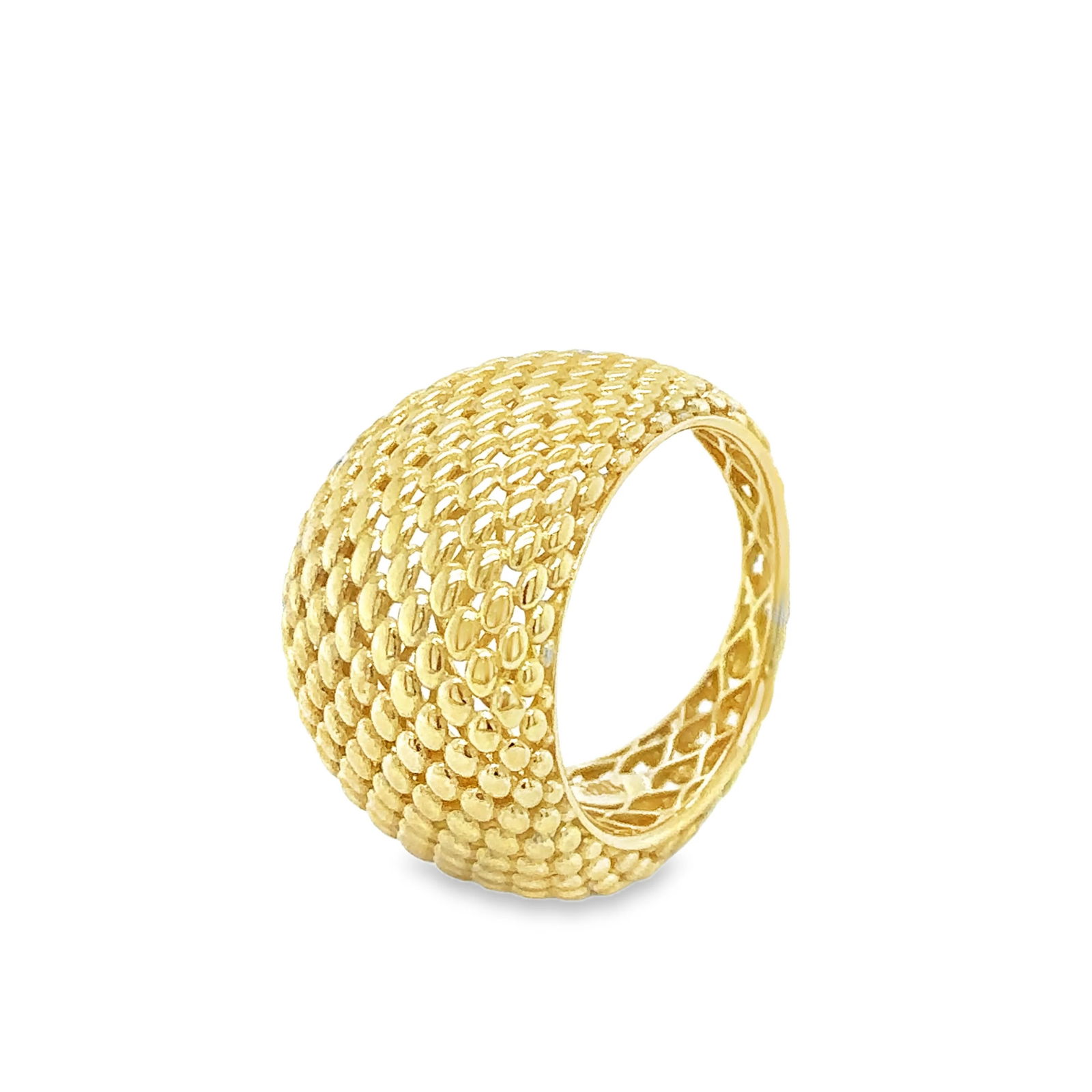 14KT GOLD TEXTURED RING (1 of 4)