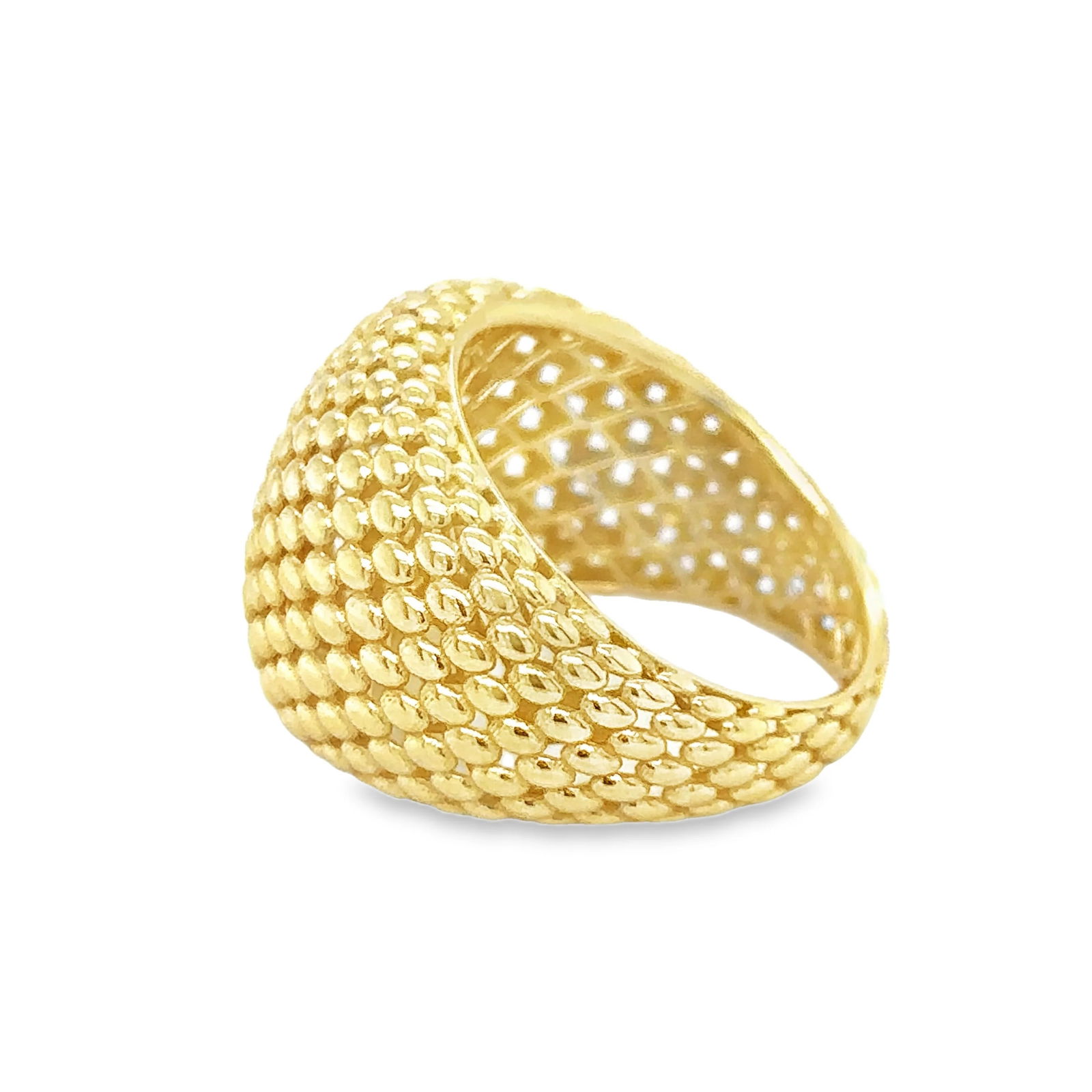 14KT GOLD TEXTURED RING - 4